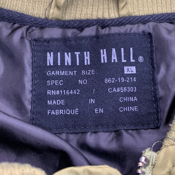 Ninth Hall Olive Green Bomber Jacket - Picture 3 of 5